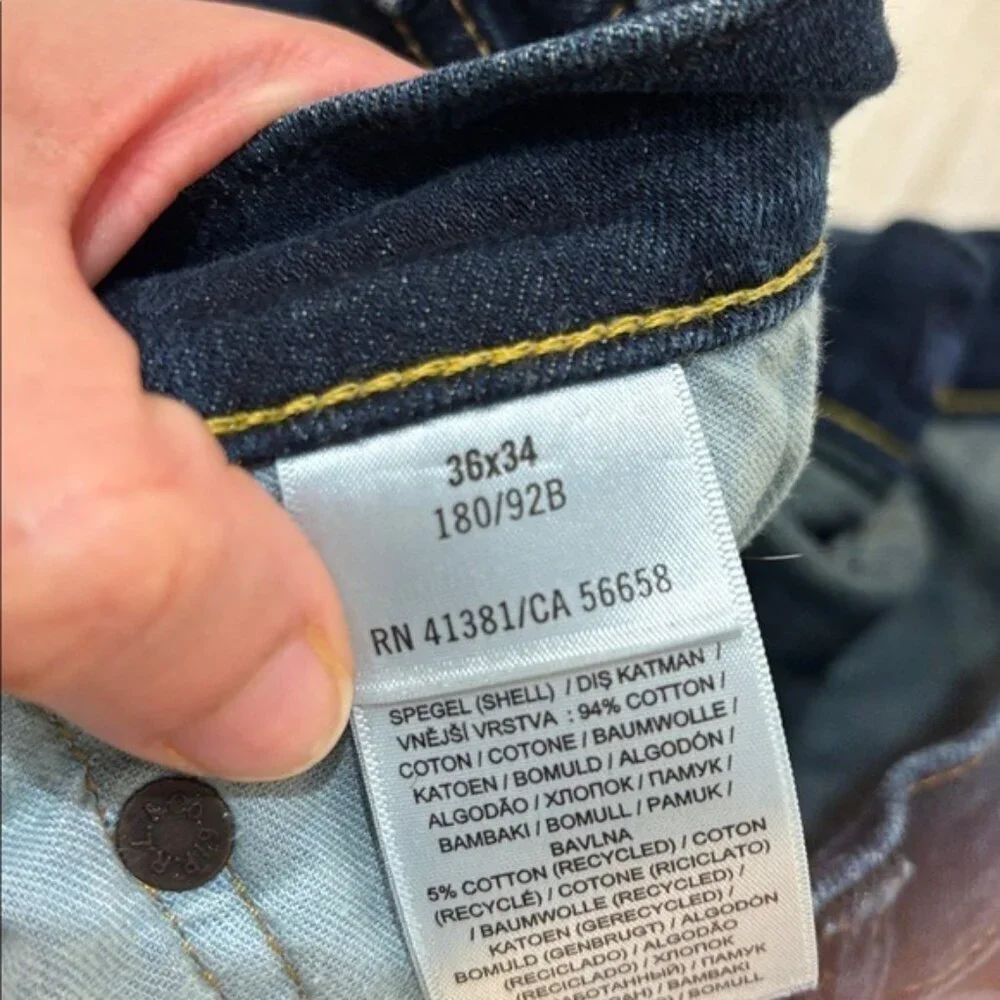 Polo Ralph Lauren Men's Deep Indigo skinny jeans size 36 x 34